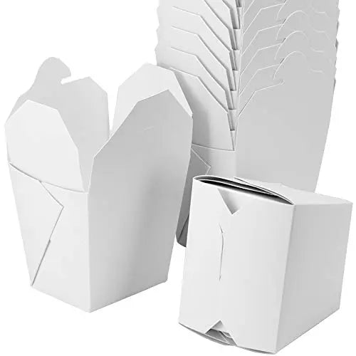 White Chinese Takeout Boxes - 16oz - 50 Boxes