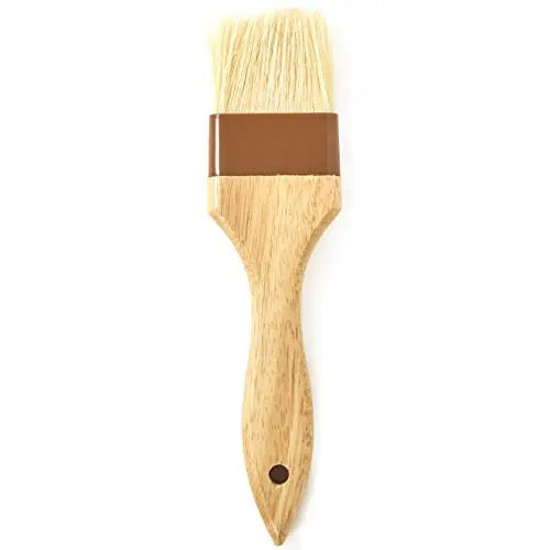 Boar Hair Pastry and Basting Brushes Set, 1-Inch, 2-Inch, and 4-Inch, Natural Wood Handles