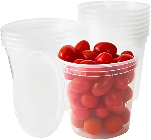 Heavy-Duty Clear Deli Containers with Lids - 8, 12, 16, 24 & 32 Oz Sizes - Microwave & Freezer Safe
