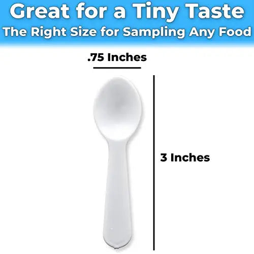 3" Neon Taster Spoons in Multicolor - Small, Durable and Disposable