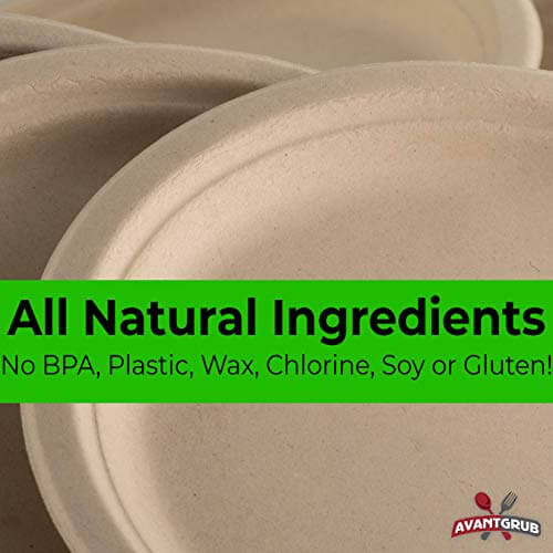 Biodegradable, Eco-Friendly Plates - 10" - Pack of 25, Kraft Brown