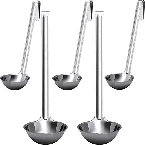 Super Sturdy Ergonomic Soup Ladles | Stainless Steel with Long Handle | Ideal for Stirring, Portioning, and Serving Soups, Chili, and Stew