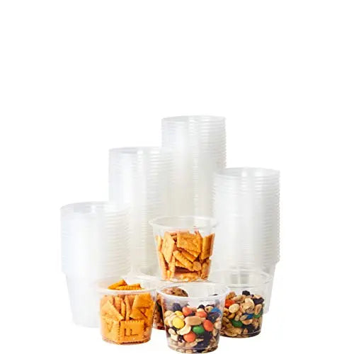 Small Clear Soufflé Portion Cups - 50 Pack | Leakproof & BPA-Free | Perfect for Snacks, Condiments, and Sauces