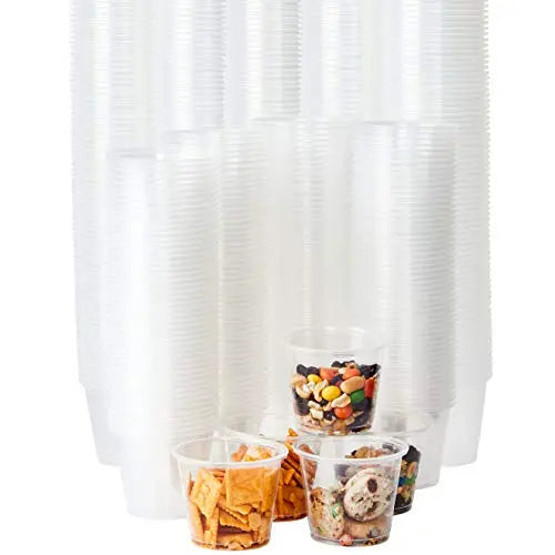 Small Clear Soufflé Portion Cups - 50 Pack | Leakproof & BPA-Free | Perfect for Snacks, Condiments, and Sauces