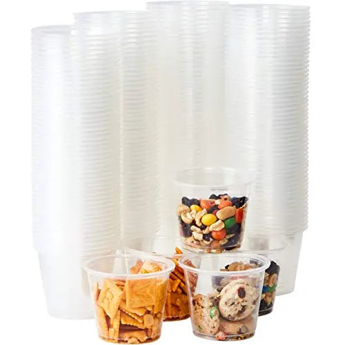 Small Clear Soufflé Portion Cups - 50 Pack | Leakproof & BPA-Free | Perfect for Snacks, Condiments, and Sauces