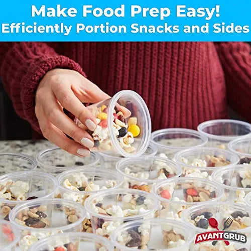 Small Clear Soufflé Portion Cups - 50 Pack | Leakproof & BPA-Free | Perfect for Snacks, Condiments, and Sauces