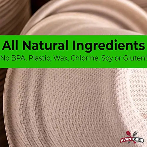 Biodegradable Brown Kraft Bowl - 8oz | Eco-Friendly Wheatstraw | Allergy-friendly and Gluten-free