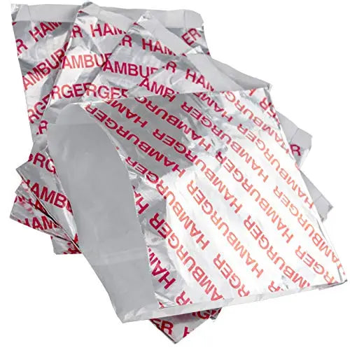 Leak-Proof BBQ Foil Bags - BPA-Free, 6"x6.5"x1" - Ideal for Grilling Big, Juicy Hamburgers