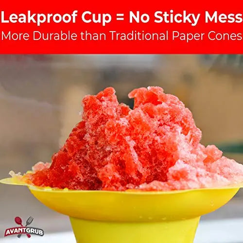 Ice Cream Cups - Bulk Packs (10/25/50/100) - Blue, Orange, Yellow, Green & Purple - Leakproof - Durable - 4oz