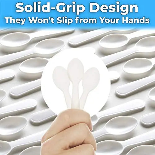 3" Neon Taster Spoons in Multicolor - Small, Durable and Disposable