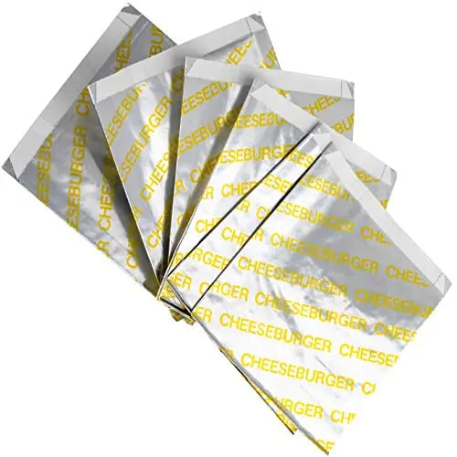Leak-Proof Cheeseburger Wrappers - Foil, 6"x6.5"x1"