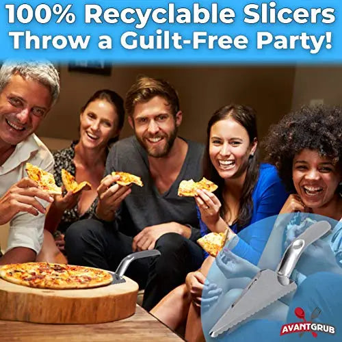 Heavy-Duty Recyclable 10-Inch Dessert Servers | Durable Plastic Pie, Cake, and Pizza Slicers for Weddings, Birthdays, and Catering Events