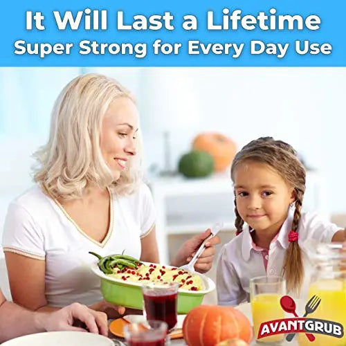 11-inch Stainless Steel Serving Spoon Set, Slotted and Perforated, Professional Grade