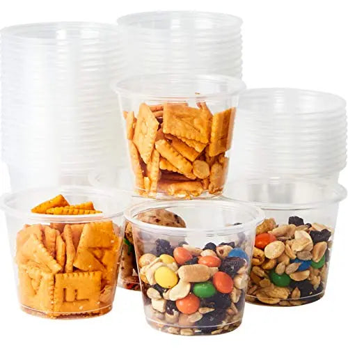 Small Clear Soufflé Portion Cups - 50 Pack | Leakproof & BPA-Free | Perfect for Snacks, Condiments, and Sauces
