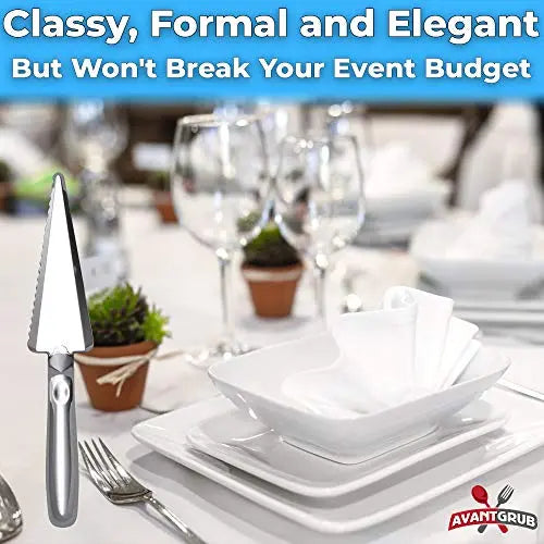 Heavy-Duty Recyclable 10-Inch Dessert Servers | Durable Plastic Pie, Cake, and Pizza Slicers for Weddings, Birthdays, and Catering Events