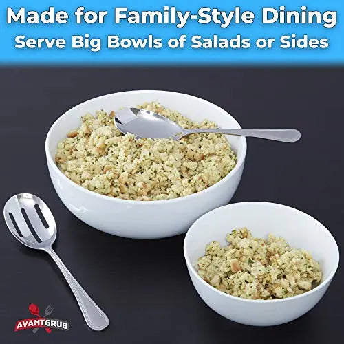 Heavy-Duty 9-Inch Stainless Steel Serving Spoons | 6-Pack