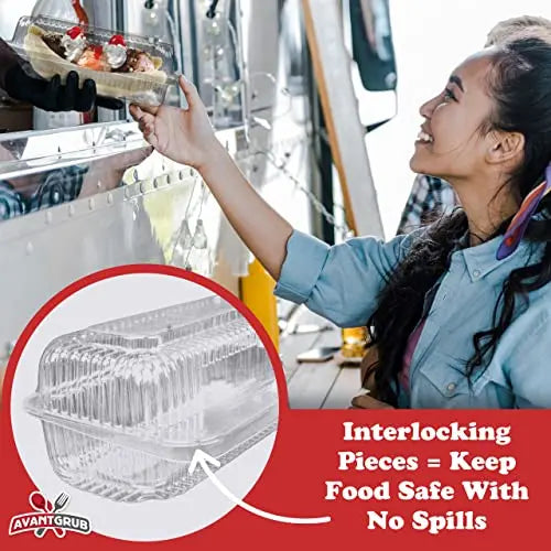 Clear 12 Oz Plastic Hot Dog Trays - Interlocking Design, Sturdy Construction