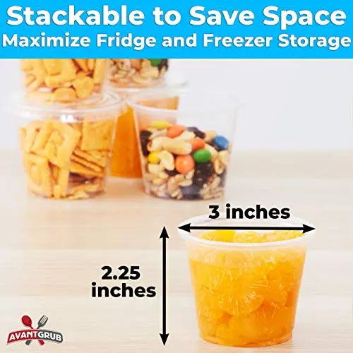 Small Clear Soufflé Portion Cups - 50 Pack | Leakproof & BPA-Free | Perfect for Snacks, Condiments, and Sauces