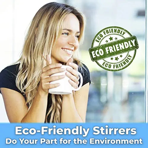 Eco-Friendly Wooden Drink Stirrers, 5.5 Inch, 1000 Pack - Compostable and Biodegradable