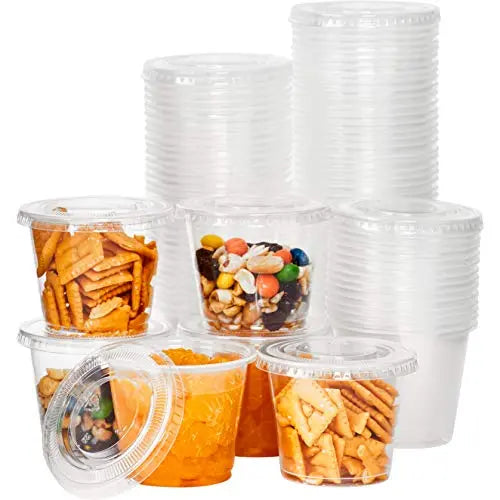 Small Clear Soufflé Portion Cups - 50 Pack | Leakproof & BPA-Free | Perfect for Snacks, Condiments, and Sauces