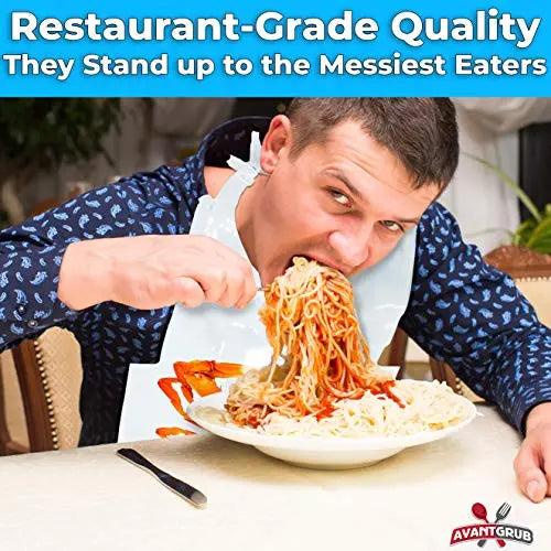 Extra Large Lobster Bibs - 25-Pack - Heavy Duty, Disposable, and Ideal for Seafood Parties