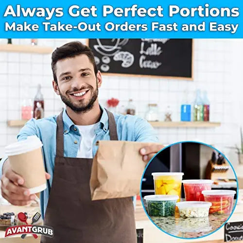 Heavy-Duty Clear Deli Containers with Lids - 8, 12, 16, 24 & 32 Oz Sizes - Microwave & Freezer Safe