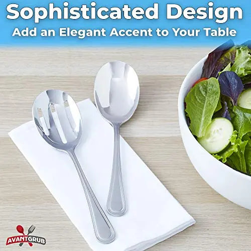 Heavy-Duty 9-Inch Stainless Steel Serving Spoons | 6-Pack