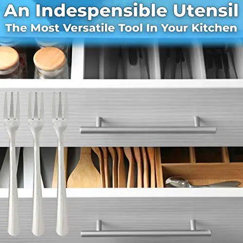 Elegant Stainless Steel Mini Cocktail Forks | Set of 5⅝-Inch Tasting Utensils for Appetizers and Seafood