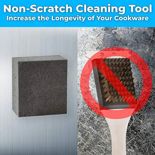 Non-Toxic Black Grill Cleaning Bricks (4 Pack) - Safe, Chemical-Free, and Non-Scratch