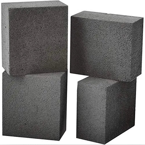 Non-Toxic Black Grill Cleaning Bricks (4 Pack) - Safe, Chemical-Free, and Non-Scratch