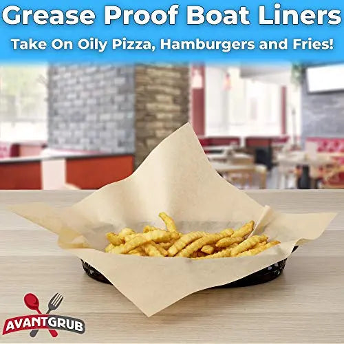 Small Brown Deli Liner, 100 Pack - Grease Proof, Heavy Duty & Eco Friendly