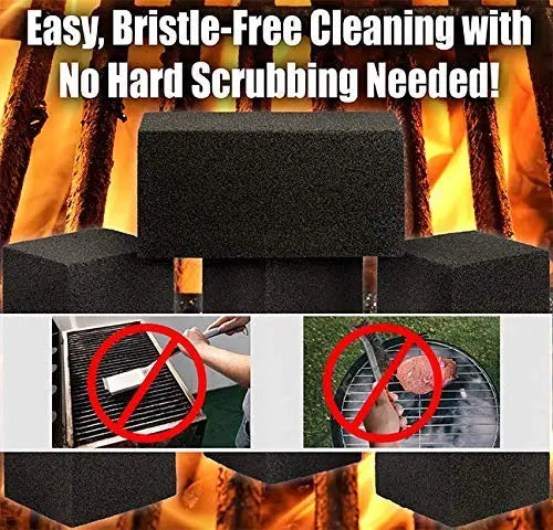 Eco-Friendly Grill Cleaning Brick - 8x4x3.5 Inches - Non-Toxic and Scratch-Free